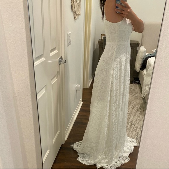 ASOS Ariana Lace Cami Wedding Dress with Full Skirt - Picture 7 of 8